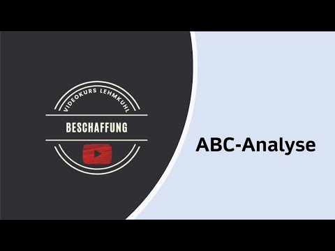 Beschaffung Folge 2 - ABC Analyse