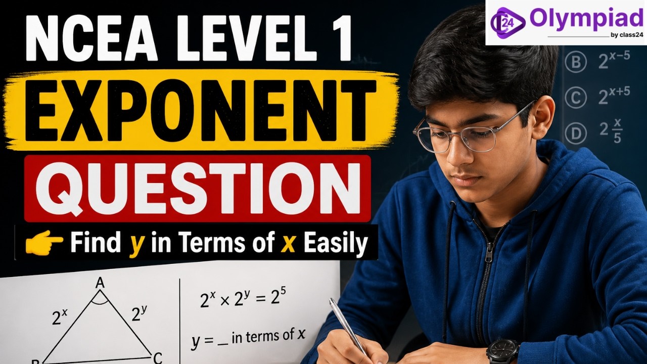 NCEA Level 1 Maths: Solve Exponential Equation (Find y in Terms of x)