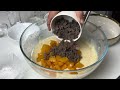 Easy 5 minutes coconut peach cake recipe!