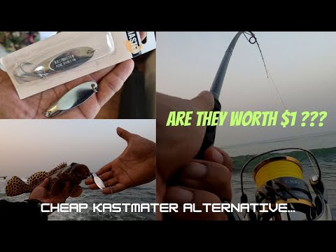 SURF FISHING WITH CHEAP FAKE KASTMASTER SPOON LURE - SURPRISING RESULTS | REVIEW AFTER USE