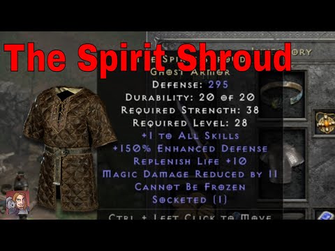 D2R Unique Items - The Spirit Shroud (Ghost Armor)
