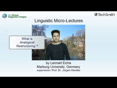 MOR_014 - Linguistic Micro-Lectures: Analogical Restructuring