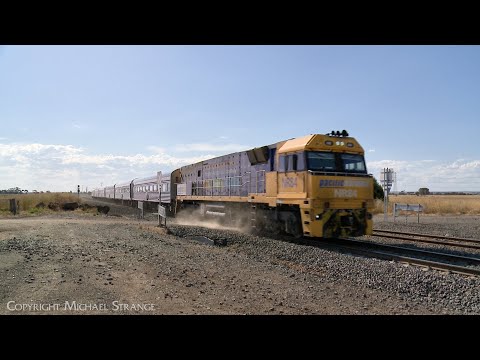 1AM8 "The Overland" JBRE Passenger Train With NR84 (8/1/2023) - PoathTV Australian Railways