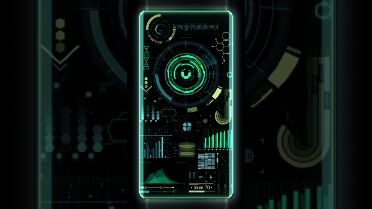 Retro technology HUD interface 1