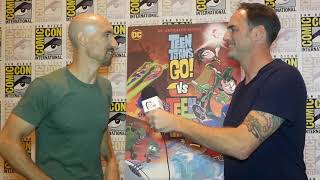 Comic Con 2019 Scott Menville Robin in Teen Titans Go Vs Teen Titans video