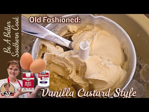 Old Fashioned Homemade Vanilla Ice Cream - Cooked Custard - Step by Step - How to Cook Tutorial