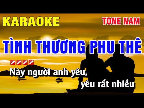 Karaoke Tình Thương Phu Thê Tone Nam Nhạc Sống | Nguyễn Linh