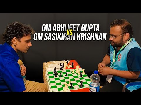 Clash of the former National Champions - GM Abhijeet Gupta vs GM Sasikiran Krishnan