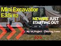 Bobcat E35 mini excavator - 1st Project with this new machine