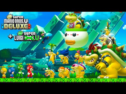 New Super Mario Bros. U Deluxe + New Super Luigi U – 4 Players Walkthrough Co Op Full Game