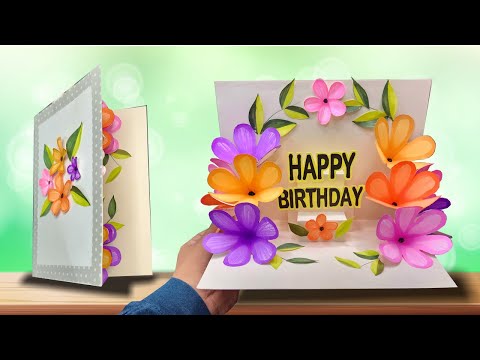 DIY - 3 D Birthday Card | Pop-Up Birthday Card | Special Birthday Card | Easy Flower Card
