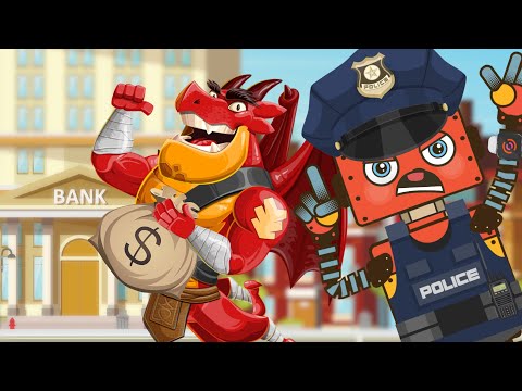 🐉🚓 Dragon Thief Chase! Rusty the Super Cop | Rusty's World
