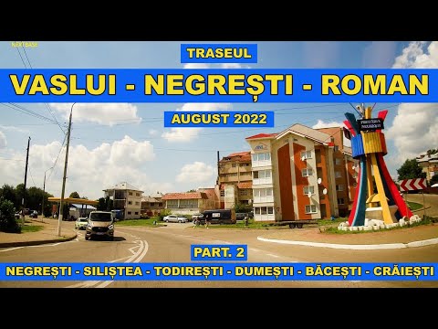 Drumul Vaslui - Negresti - Roman part 2 Todiresti - Dumesti - Bacesti video 4K DN 15D aug 2022