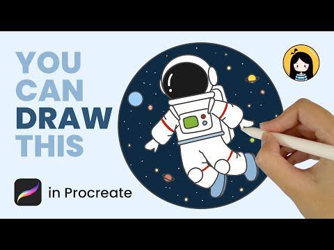 How to Draw An Astronaut in Procreate | Easy Tutorial for Beginners - Draw with Michelle