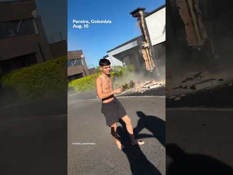 Family flees their home during Colombia earthquake