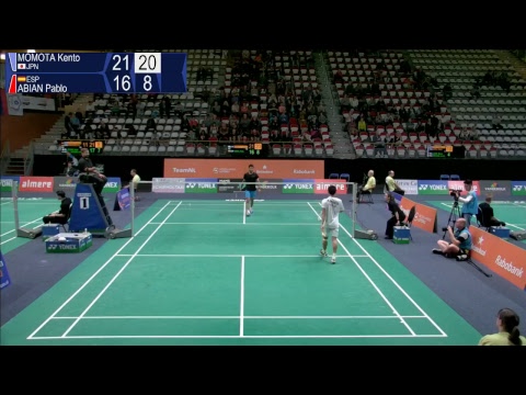 Kento Momota vs Pablo Abian (MS, R16) - Yonex Dutch Open 2017