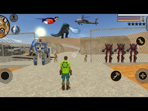 Vegas Crime Simulator (Vegas Hero Fight Army Man & Robot Cars)💪  Power Of Army Man - Gameplay HD