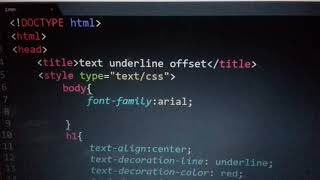 text underline offset propert in css