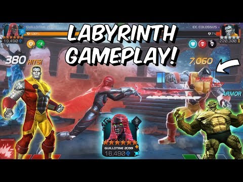 6 Star Guillotine 2099 VS Labyrinth of Legends Colossus & Abomination - Marvel Contest of Champions