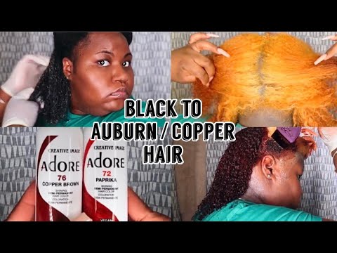 Dying my Natural Hair Auburn/Copper | Black to Aubrun...