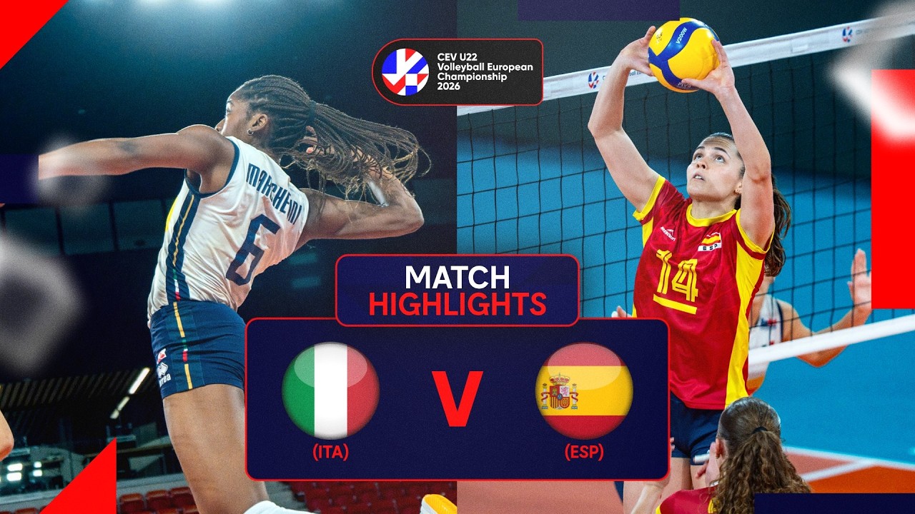 Highlights | Italy vs. Spain | CEV U/22 Volleyball European Championship 2026 | Women