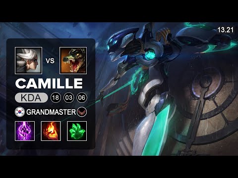 Camille vs Renekton Top - KR Grandmaster - Patch 13.21 Season 13