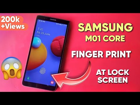 How To Set Fingerprint Lock In Samsung M01 core || सैमसंग फोन में फिंगरप्रिंट लॉक  कैसे लगाएं 🔥🔥