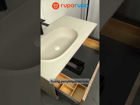 Gambar Acroz Kevin Set Kabinet Kamar Mandi PVC 100 cm