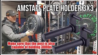 AmStaff Plates Holder 3x3 Home Gym Power Rack Attachment REVIEW