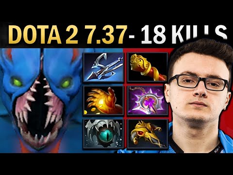 Nightstalker Gameplay Miracle with 18 Kills and Midas - Dota 2 7.37