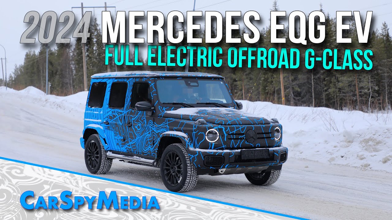2024 Mercedes EQG EV Prototype Spied Wearing Inventive Camo Pattern Full Electric Offroad G-Class facade placeholder