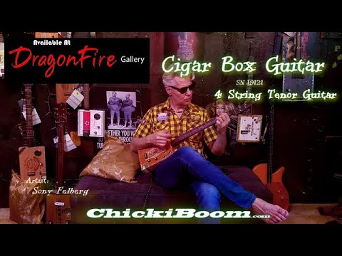 4 String Cigar Box Guitar, Flor De Las Antillas, sn19121