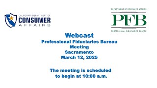 Professional Fiduciaries Bureau Meeting - March 12, 2025