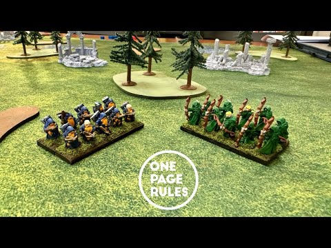 One Page Rules Age of Fantasy Regiments Battle Report Wood Elves vs Dwarves 20240906