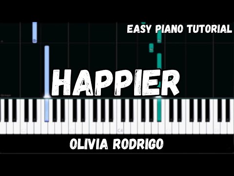 Olivia Rodrigo - Happier (Easy Piano Tutorial)