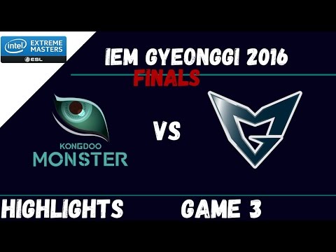 KDM vs SSG Highlights Game 3 | FINALS | IEM Gyeonggi 2016 Day 5 | Kongdoo Monster vs Samsung