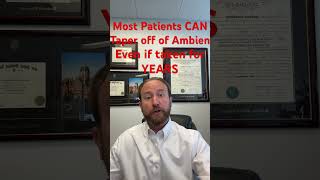 Ambien or Zolpidem Tapering strategies. Talk to your provider. Most CAN come off