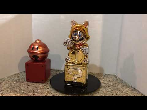 First 4 Figures Lucky Cat Mario Chrome Statue Super Mario 3D World Nintendo Wii U