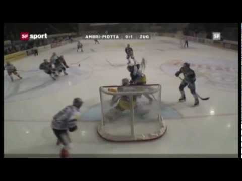 Henrik Zetterberg Hat Trick for EV Zug vs Ambri-Piotta | 10/20/12