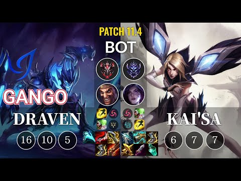CGA Gango Draven vs Kai'Sa Bot - KR Patch 11.4