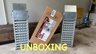 Harbor Freight Haul Master 2 Tri Fold Loading Ramps Unboxing