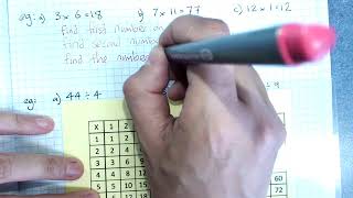 Multiplying and dividing positive integers with a tables grid