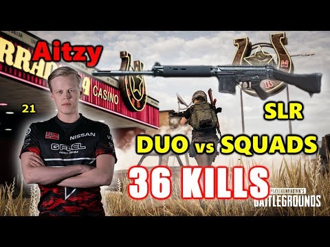 Faze Aitzy & TSM Gustav - 36 KILLS - SLR - DUO vs SQUADS - PUBG