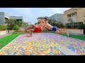 WWE MOVES IN MASSIVE BALL PITS POOL
