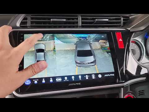 Alpine Android Car GPS Player with 360 Birdview 1080p DVR Recorder Parking Camera - Honda City 2018