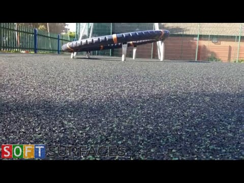 Black Wetpour Play Area with 5% Green Fleck in Swansea, Wales | Wet Pour Playground