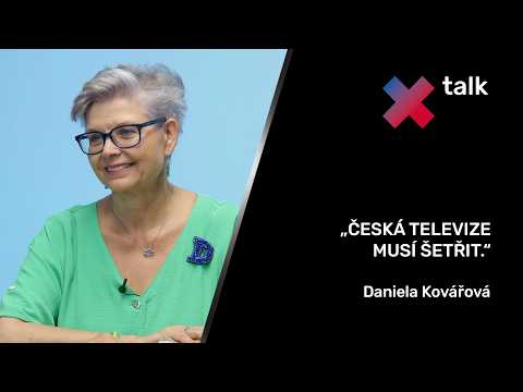 Daniela Kovářová ve studiu o výroční zprávě České televize