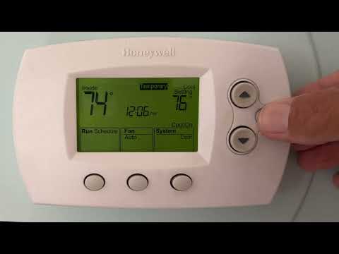 How to override the programing on Honeywell Thermostat