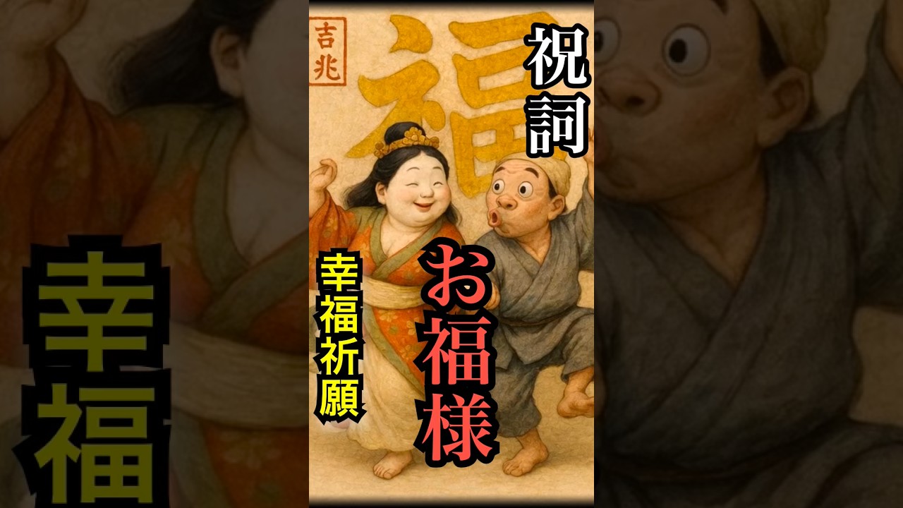 【おかめ(お福)様  幸福祈願 祝詞 】    　 #金運 #言霊 #金言 #開運 #金運 #人生 #shorts