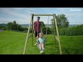 Rebo Glide Wooden Single Swing Sets With Swing Seat Dandelion